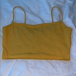 Yellow mustard crop top